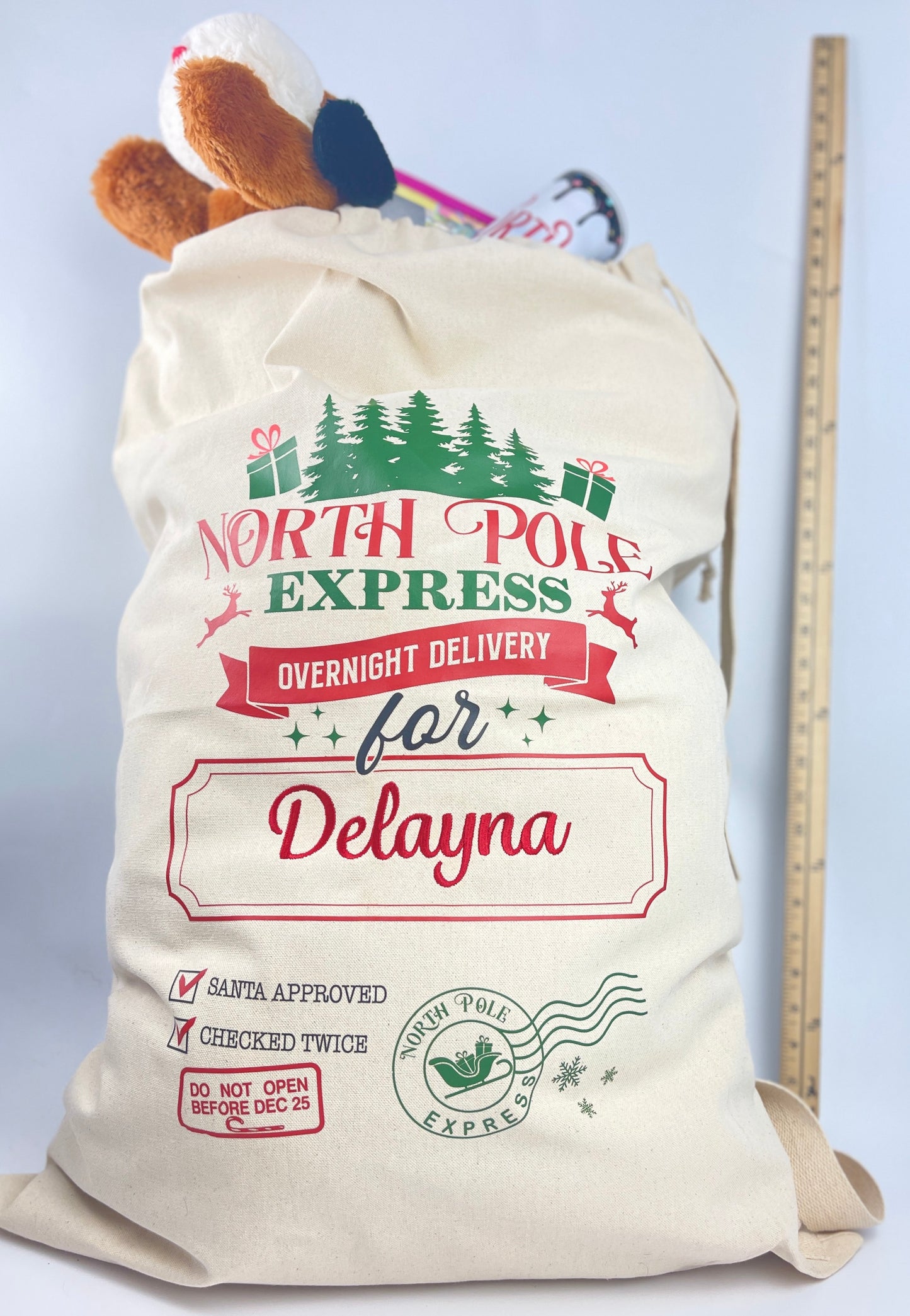 Personalized Santa Sack with Embroidery