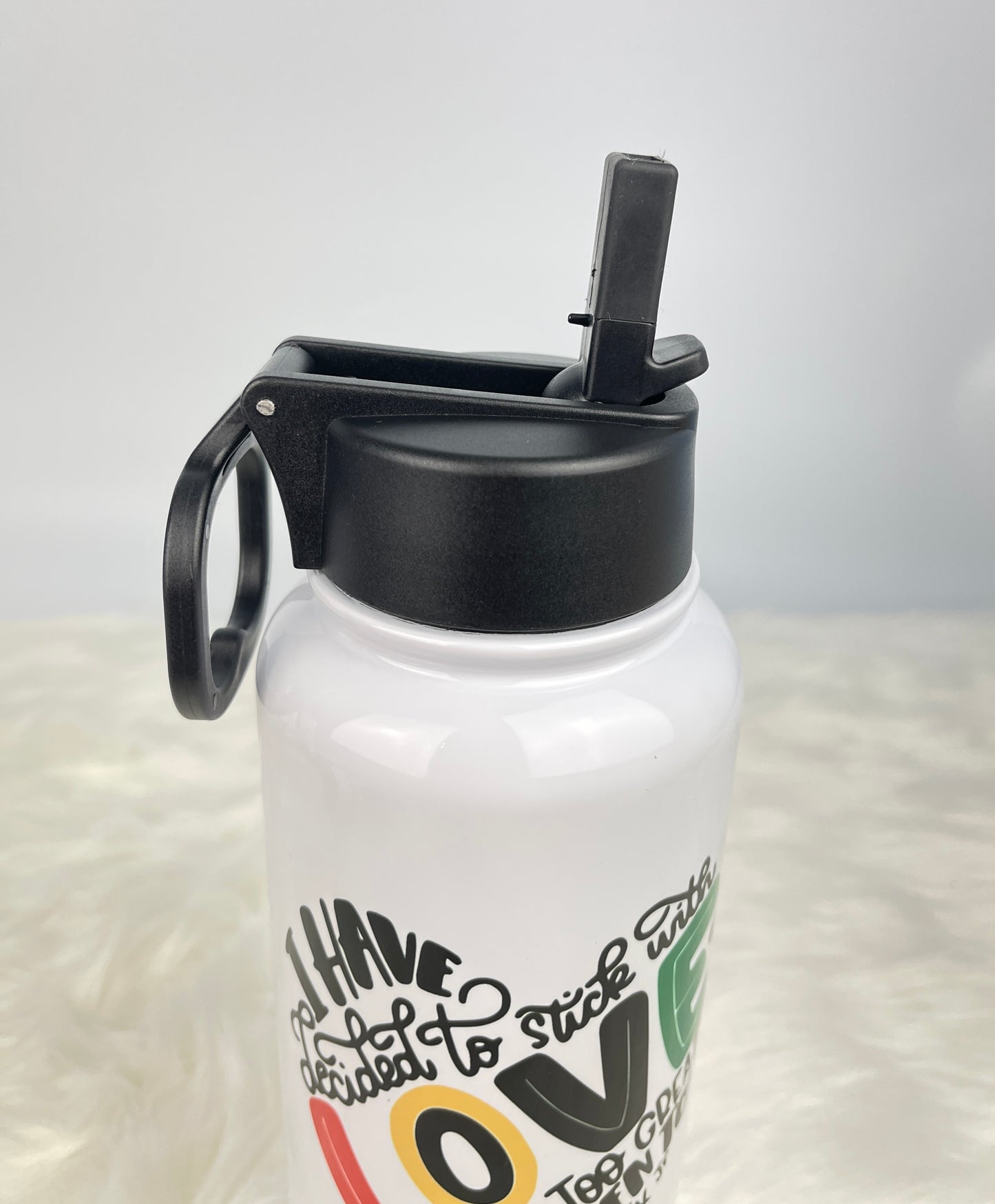 Choose Love Not Hate MLK Jr. Quote - Black History Month Water Bottle with Handle
