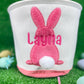 Personalized Easter Baskets - HOT PINK BUNNY