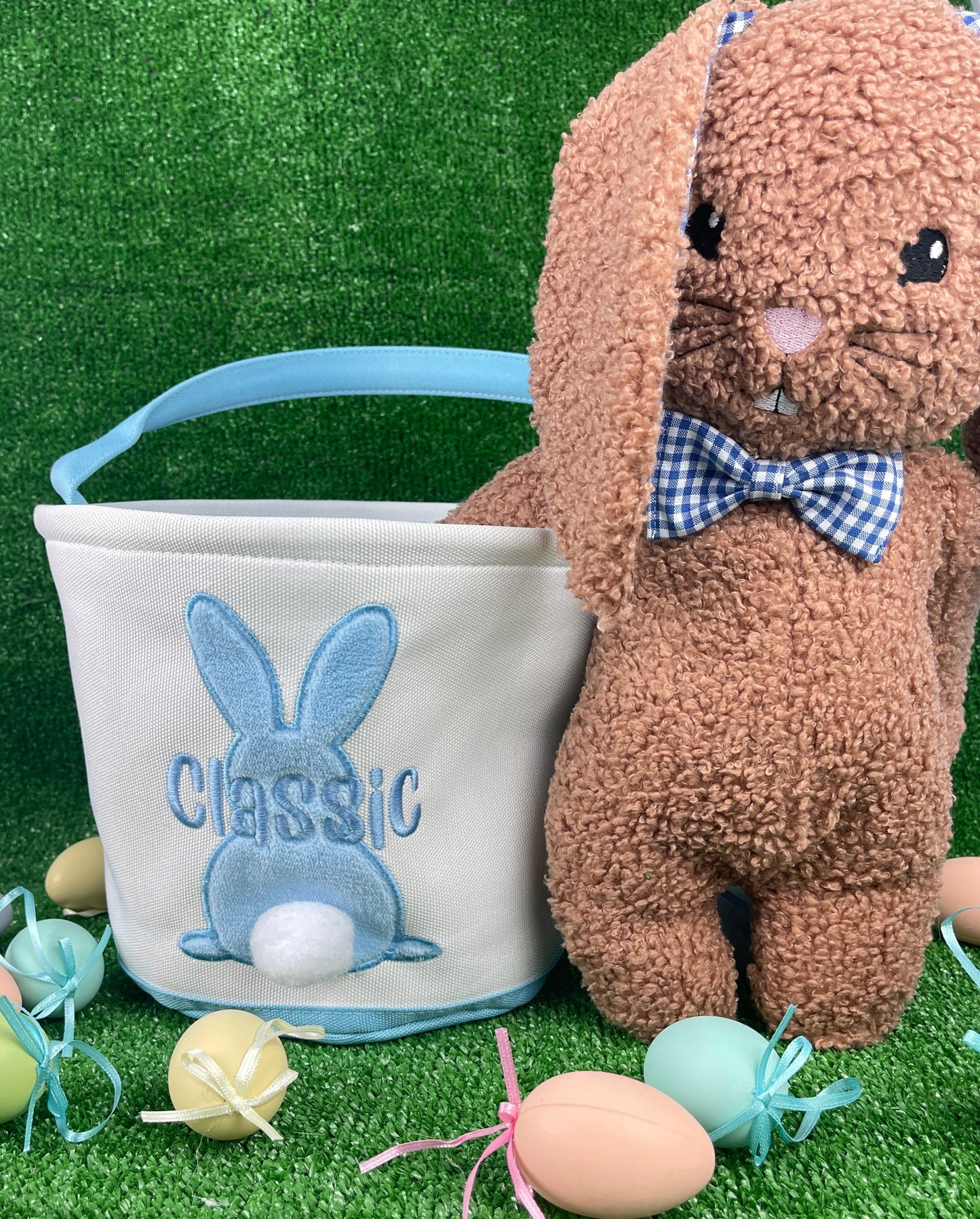 Personalized Easter Baskets - BLUE BUNNY