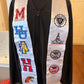 Custom Embroidered Graduation Stole - ANY COLOR, ANY UNIVERSITY