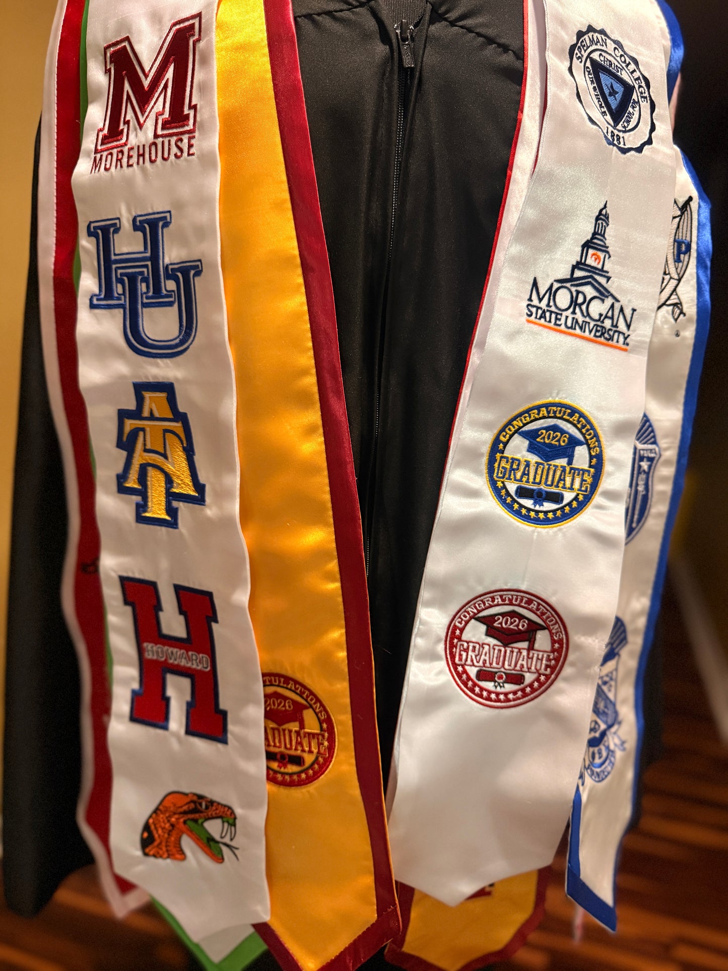 HBCU Embroidered Graduation Stole