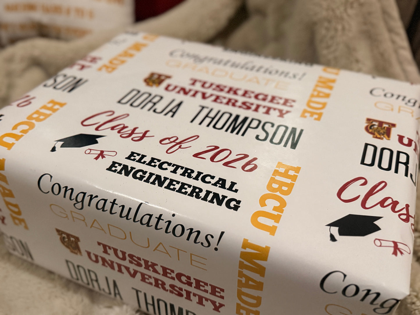 Premium Gift Wrapping Paper - DESIGN YOUR OWN - ANY COLLEGE OR UNIVERSITY