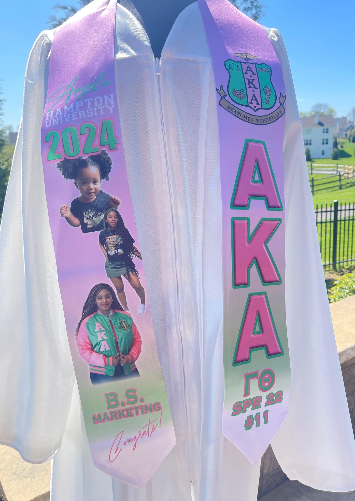 Graduation Stole - Alpha Kappa Alpha