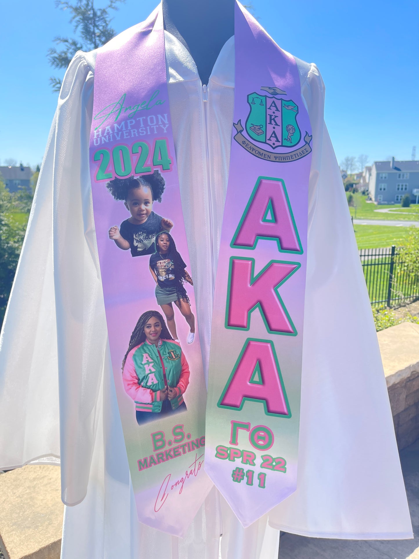 Graduation Stole - Alpha Kappa Alpha