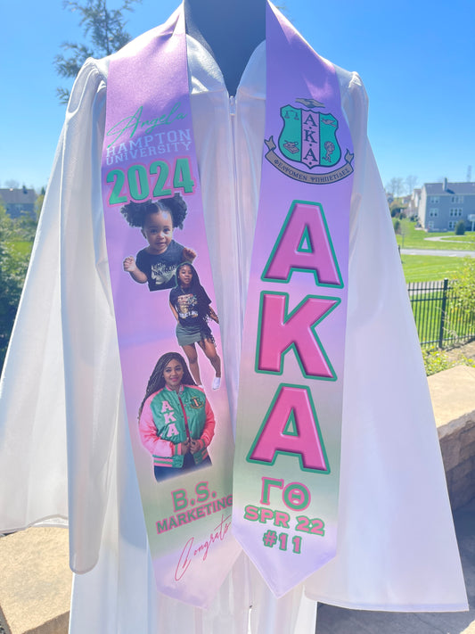 Graduation Stole - Alpha Kappa Alpha