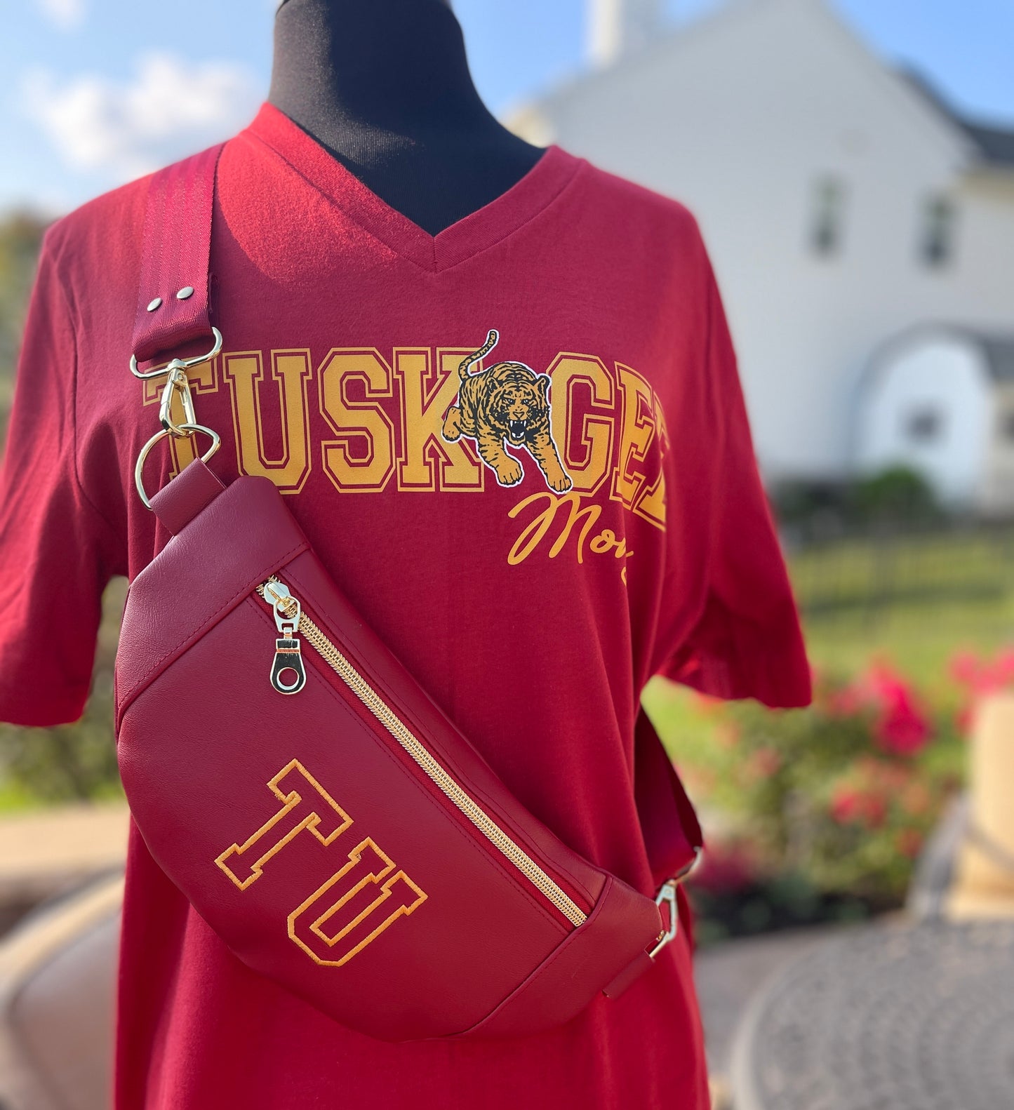 Tuskegee Mom Class of 2025 - 2028 Tee [Crimson]