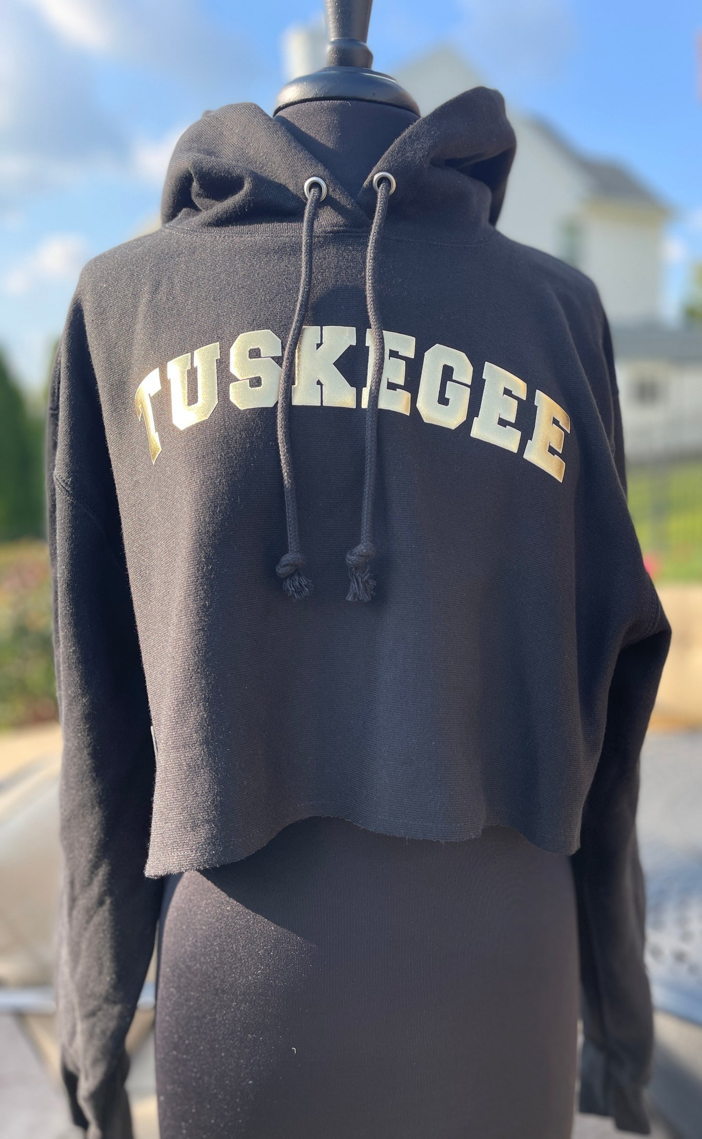 Tuskegee Golden Luxe Cropped Hoodie