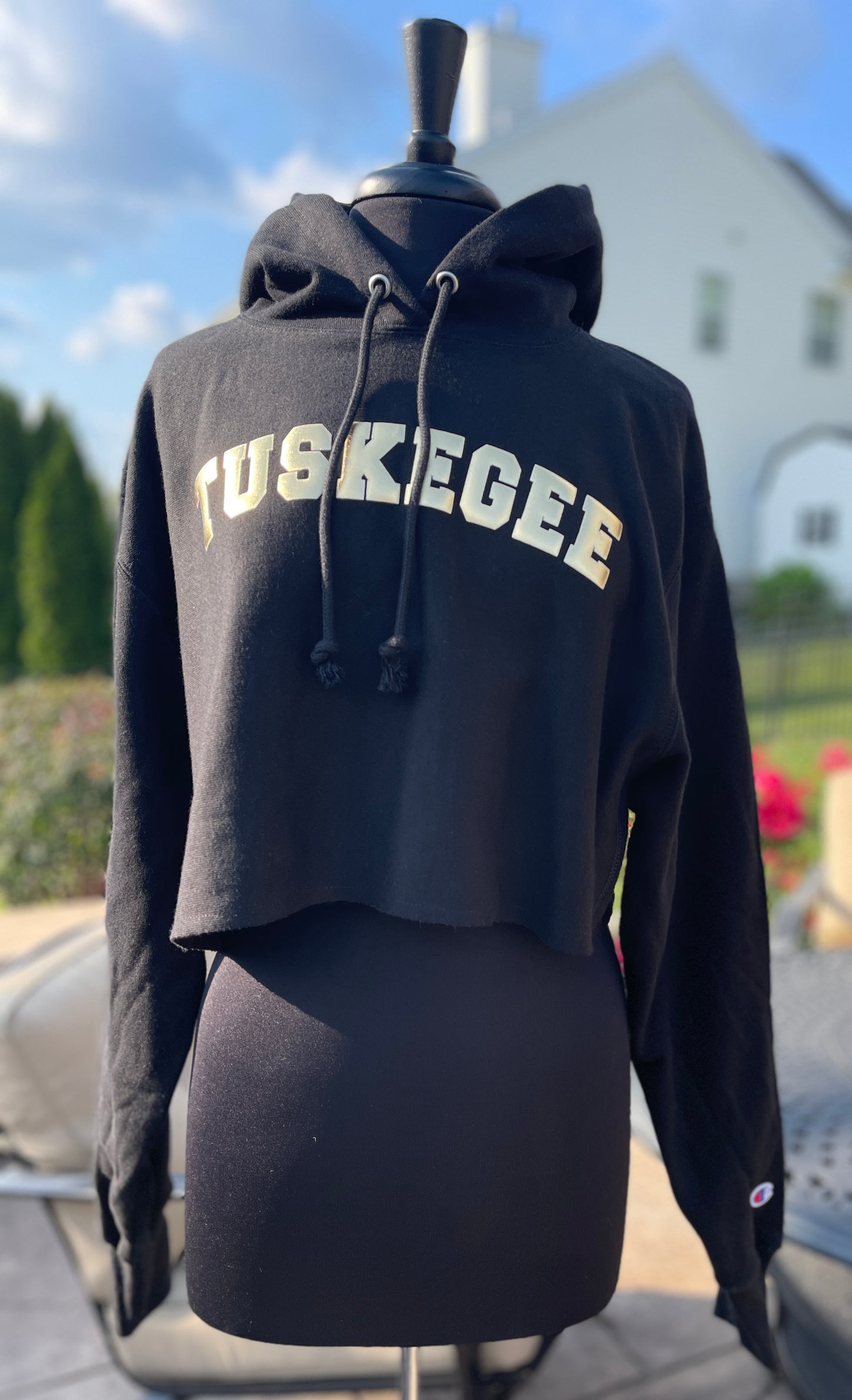 Tuskegee Golden Luxe Cropped Hoodie