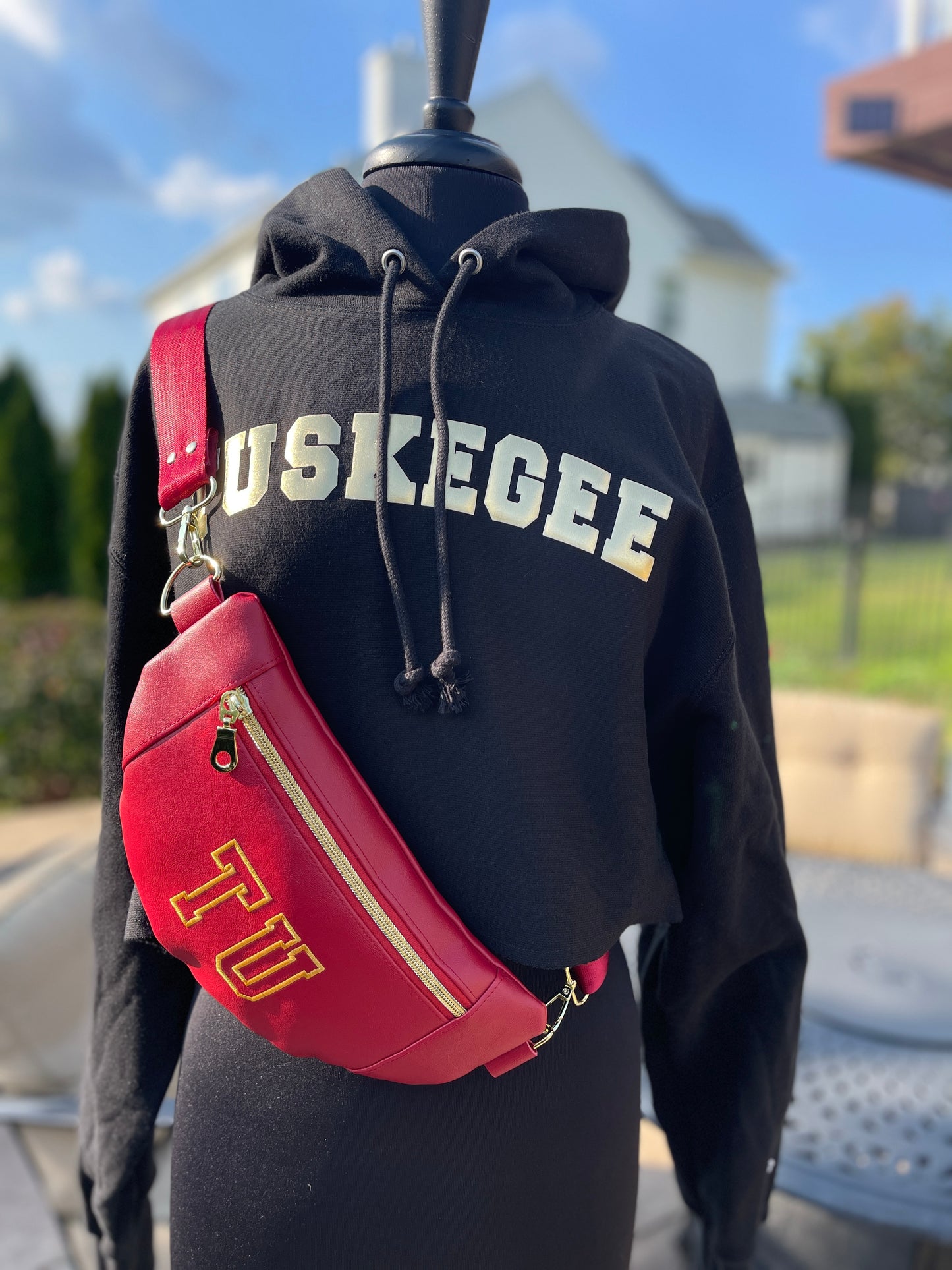 Tuskegee Golden Luxe Cropped Hoodie