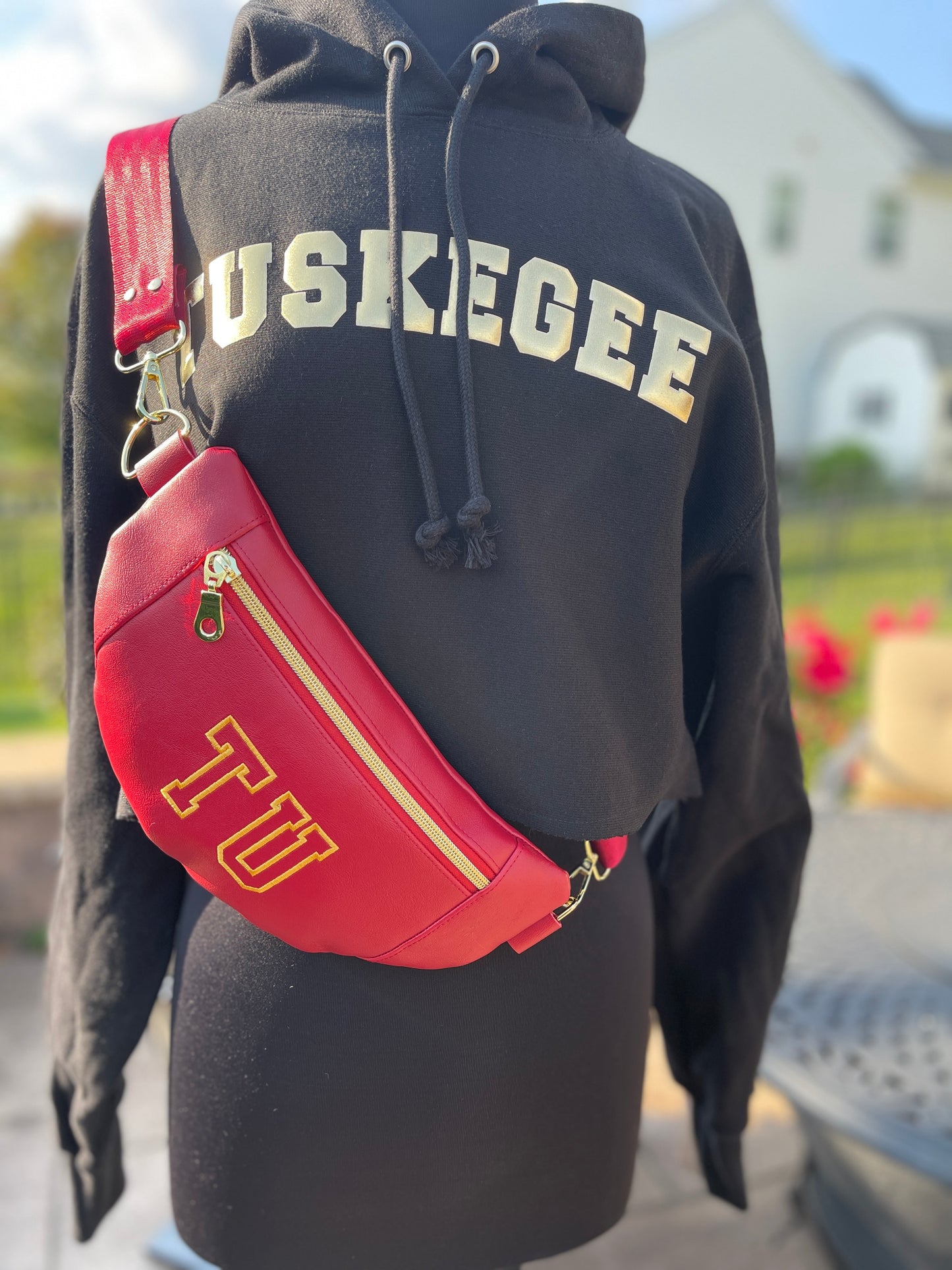 Tuskegee Golden Luxe Cropped Hoodie