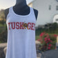 Tuskegee White Out Relaxed Racerback Tank