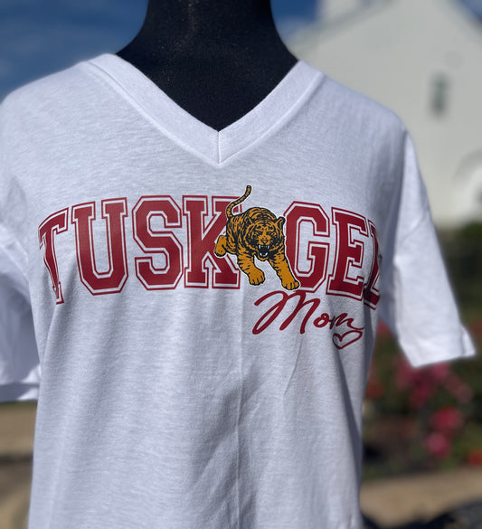 Tuskegee Mom Class of 2025 - 2028 Tee [White Out]