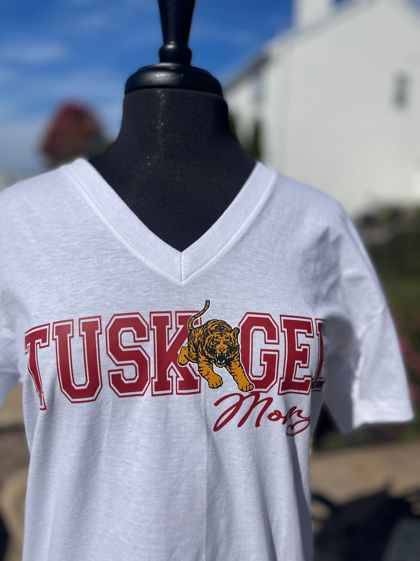 Tuskegee Mom Class of 2025 - 2028 Tee [White Out]