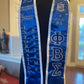 Custom DELUXE Embroidered Graduation Stole - GREEK LETTER
