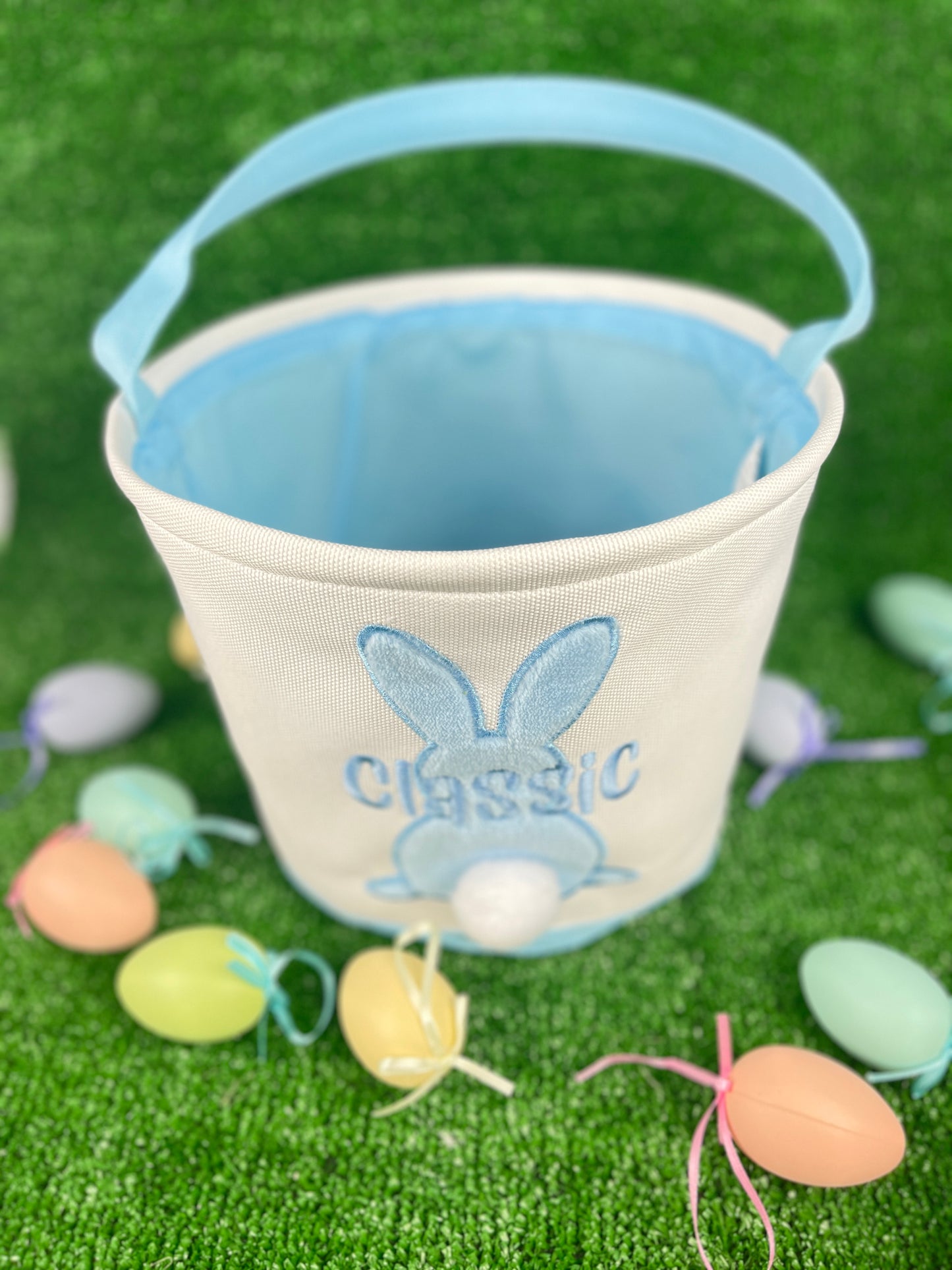 Personalized Easter Baskets - BLUE BUNNY