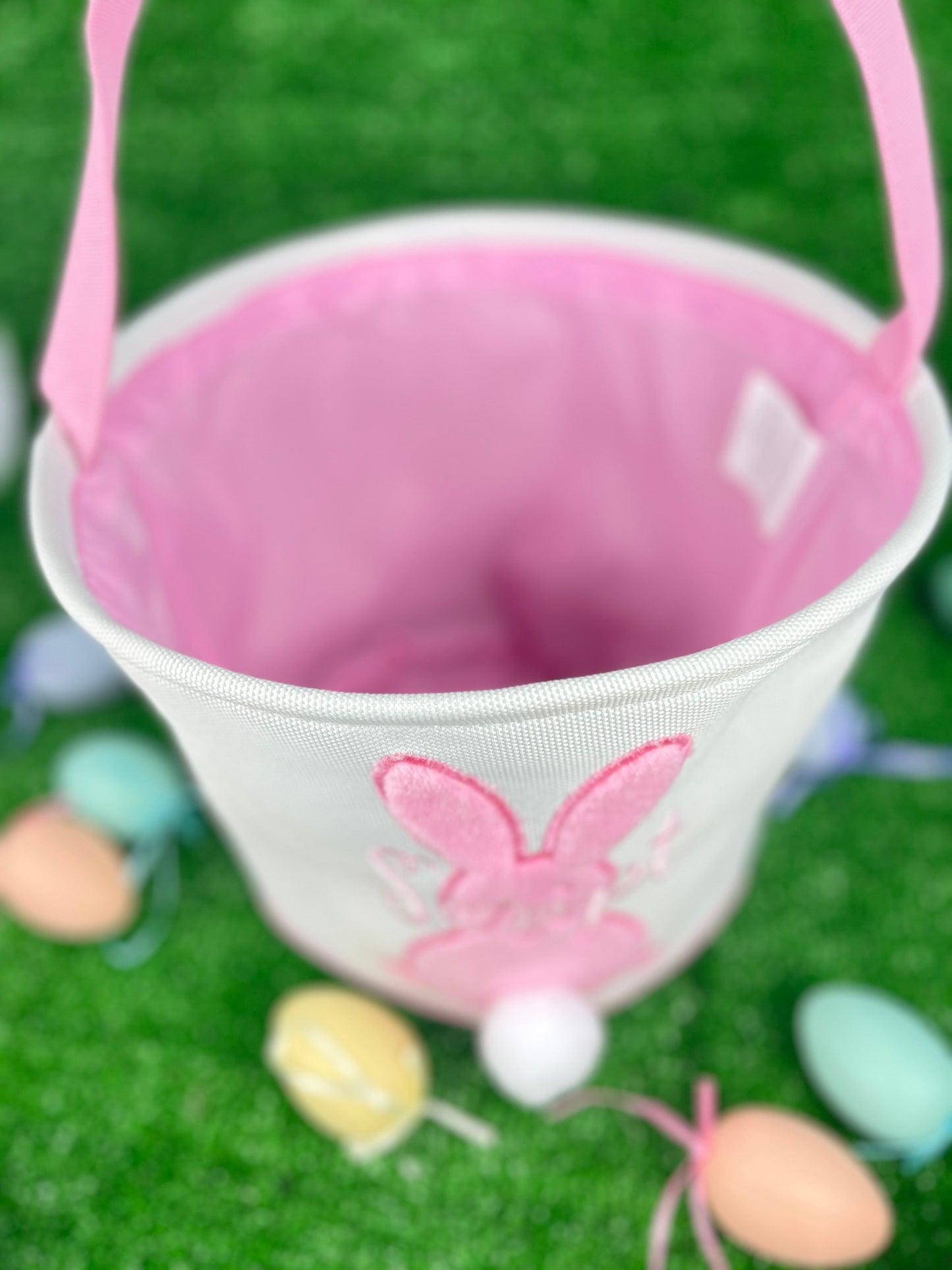 Personalized Easter Baskets - PINK BUNNY