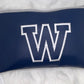 The VARSITY Wristlet Pouch - Navy & White