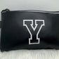 The VARSITY Wristlet Pouch - Black & White