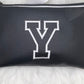 The VARSITY Wristlet Pouch - Black & White