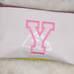 The VARSITY Wristlet Pouch - White Hot Patent