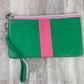 Pink & Green Wristlet