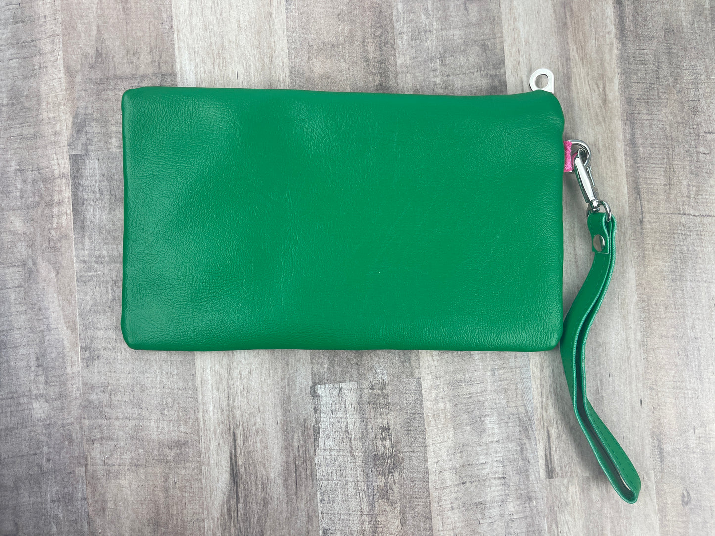 Pink & Green Wristlet