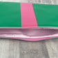 Pink & Green Wristlet