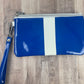 Blue & White Wristlet