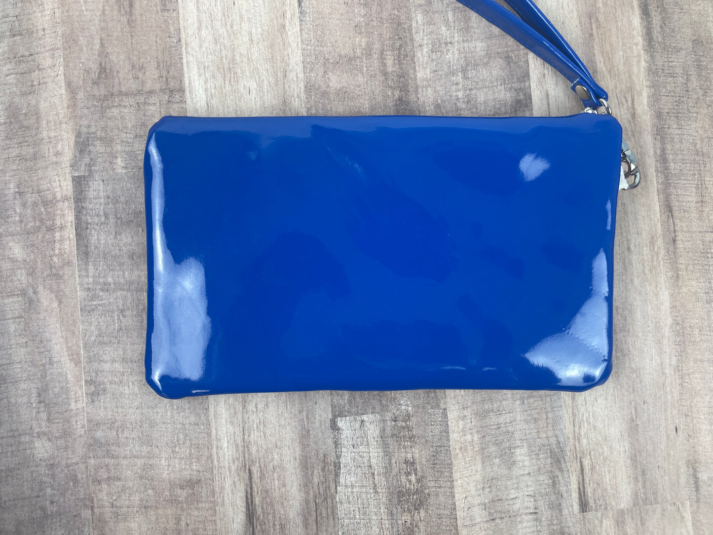 Blue & White Wristlet