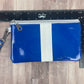 Blue & White Wristlet