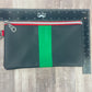 Red, Black, and Green  Wristlet