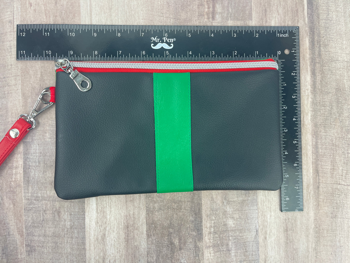 Red, Black, and Green  Wristlet