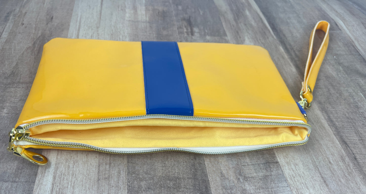 Blue and Gold Wristlet