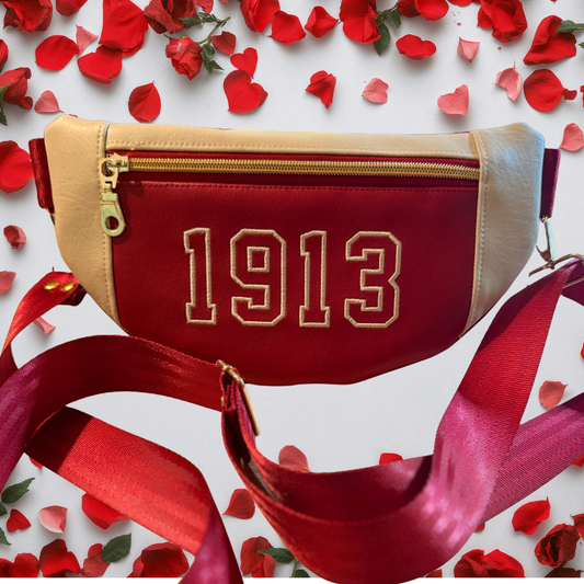 Crimson & Cream 1913 Crossbody Bag - Bumbag - Fanny Pack - Shoulder Bag