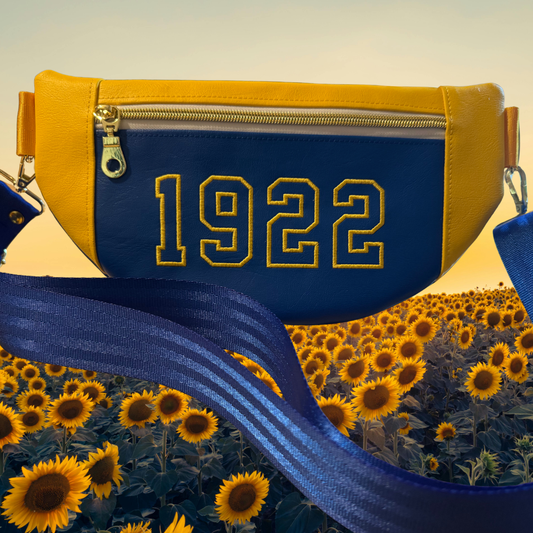 Royal Blue & Gold 1922 Crossbody Bag - Bumbag - Fanny Pack - Shoulder Bag