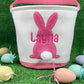 Personalized Easter Baskets - HOT PINK BUNNY