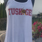 Tuskegee White Out Relaxed Racerback Tank