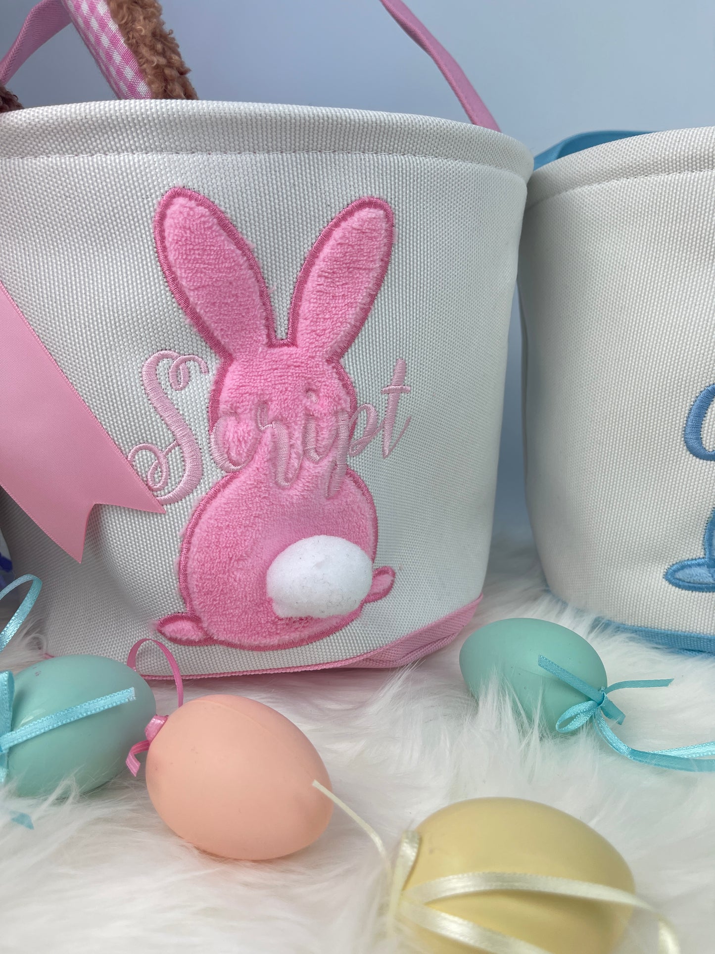 Personalized Easter Baskets - PINK BUNNY