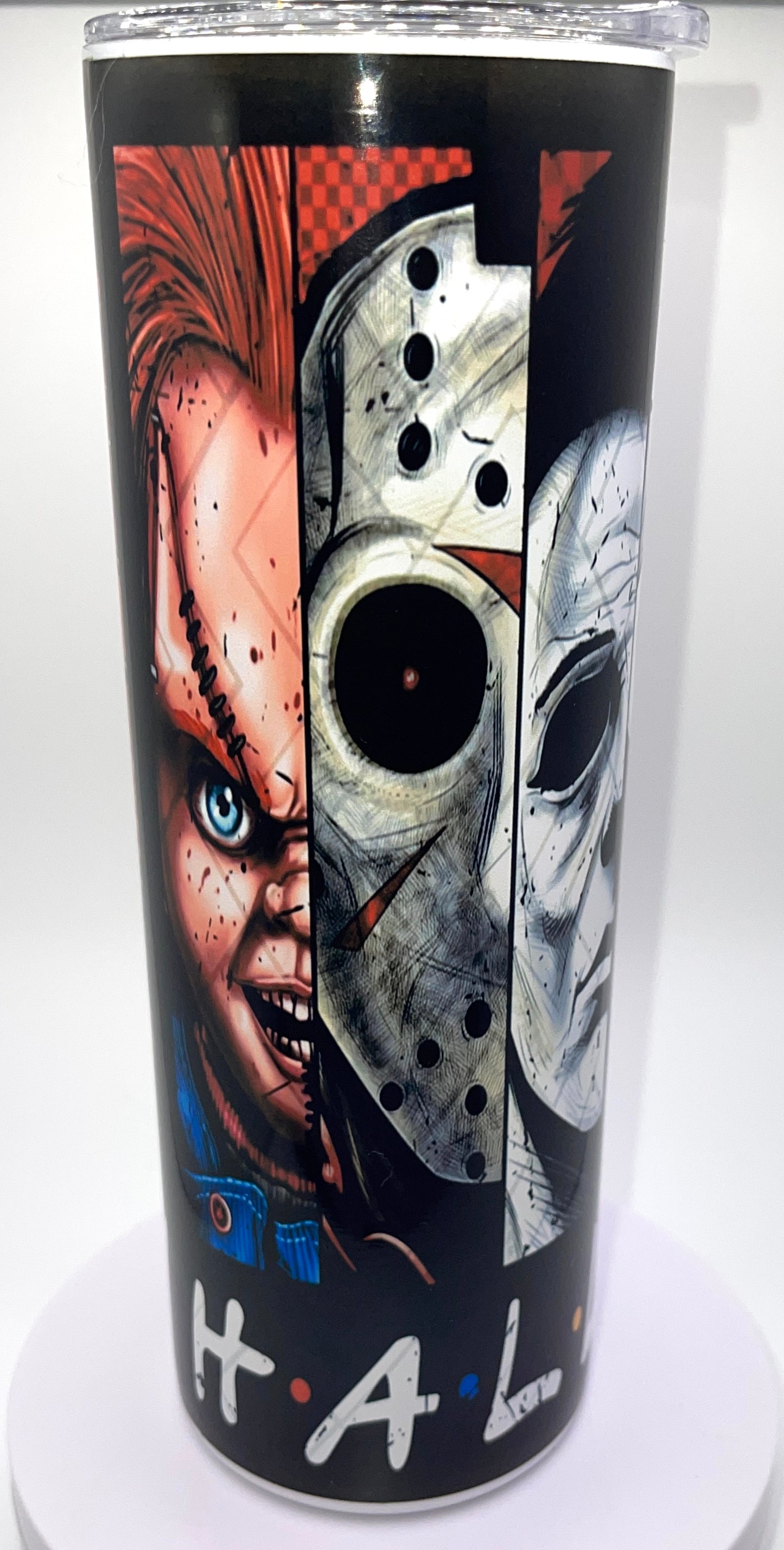 20 oz Spooky Season Glass Tumbler, Halloween Cup, Scary Themed Water B – CB  Designs