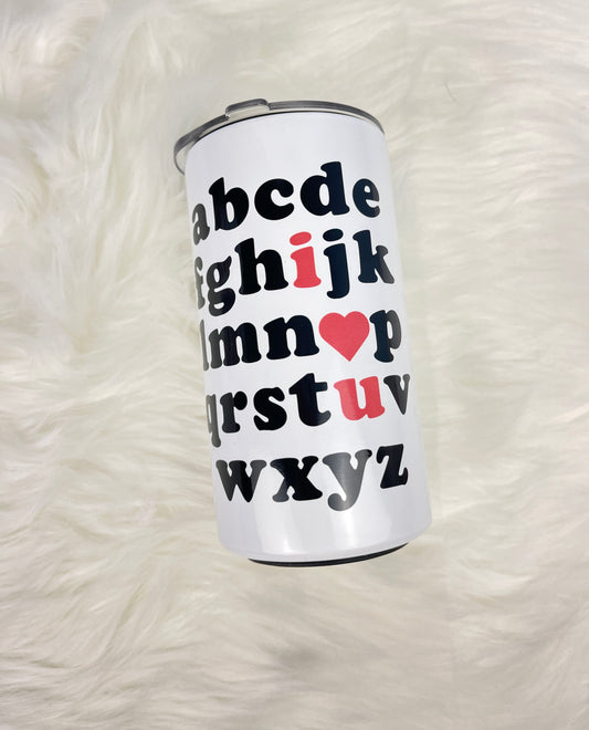ABC and I LOVE YOU - Valentine's Day Tumbler for Kids