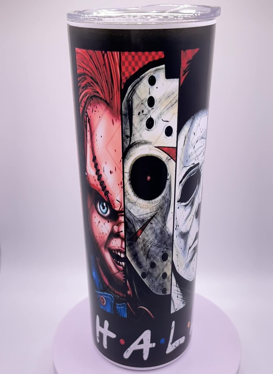 20 oz Spooky Season Glass Tumbler, Halloween Cup, Scary Themed Water B – CB  Designs