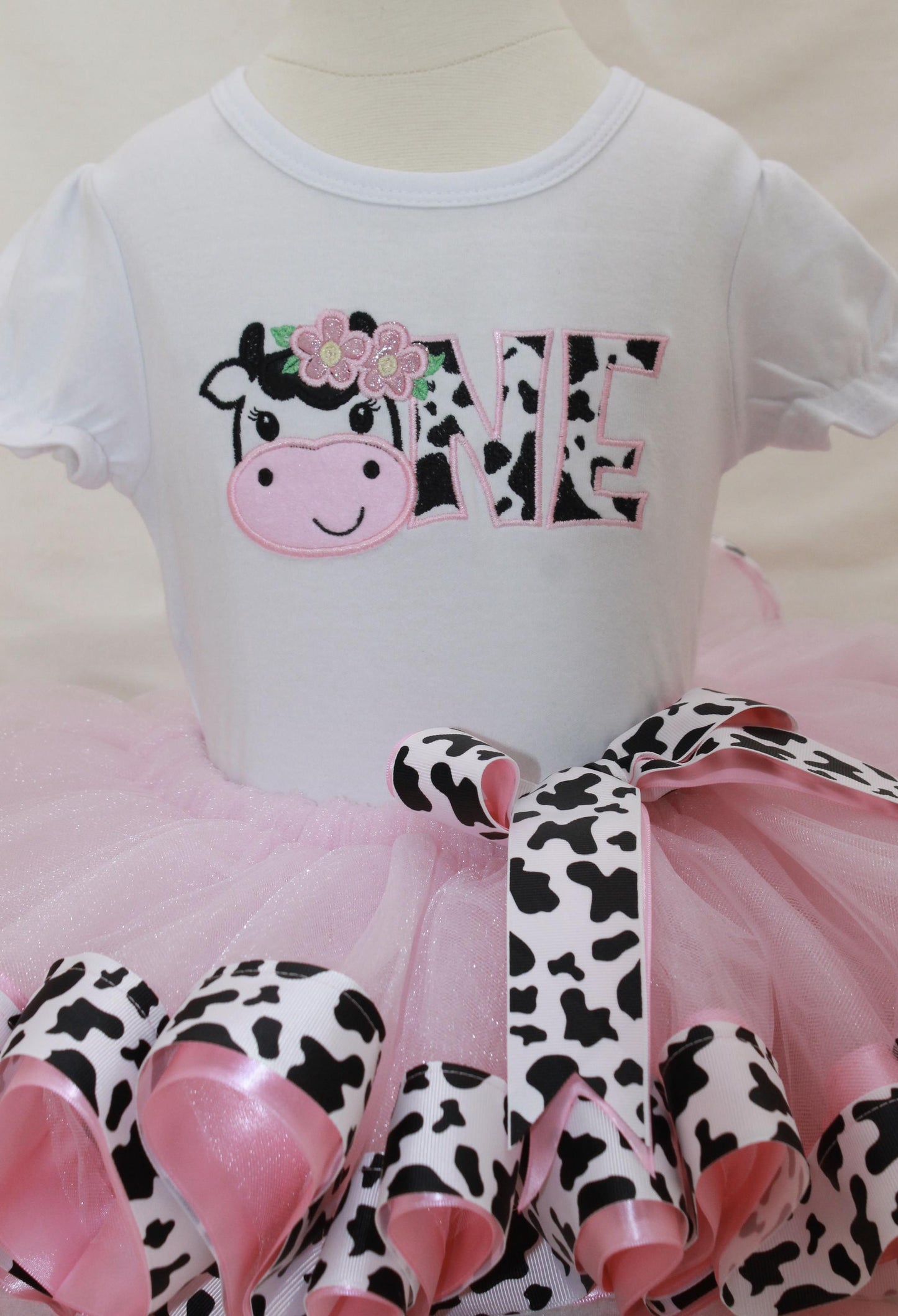 1st BIRTHDAY - Strawberry Milk Tutu & Tee