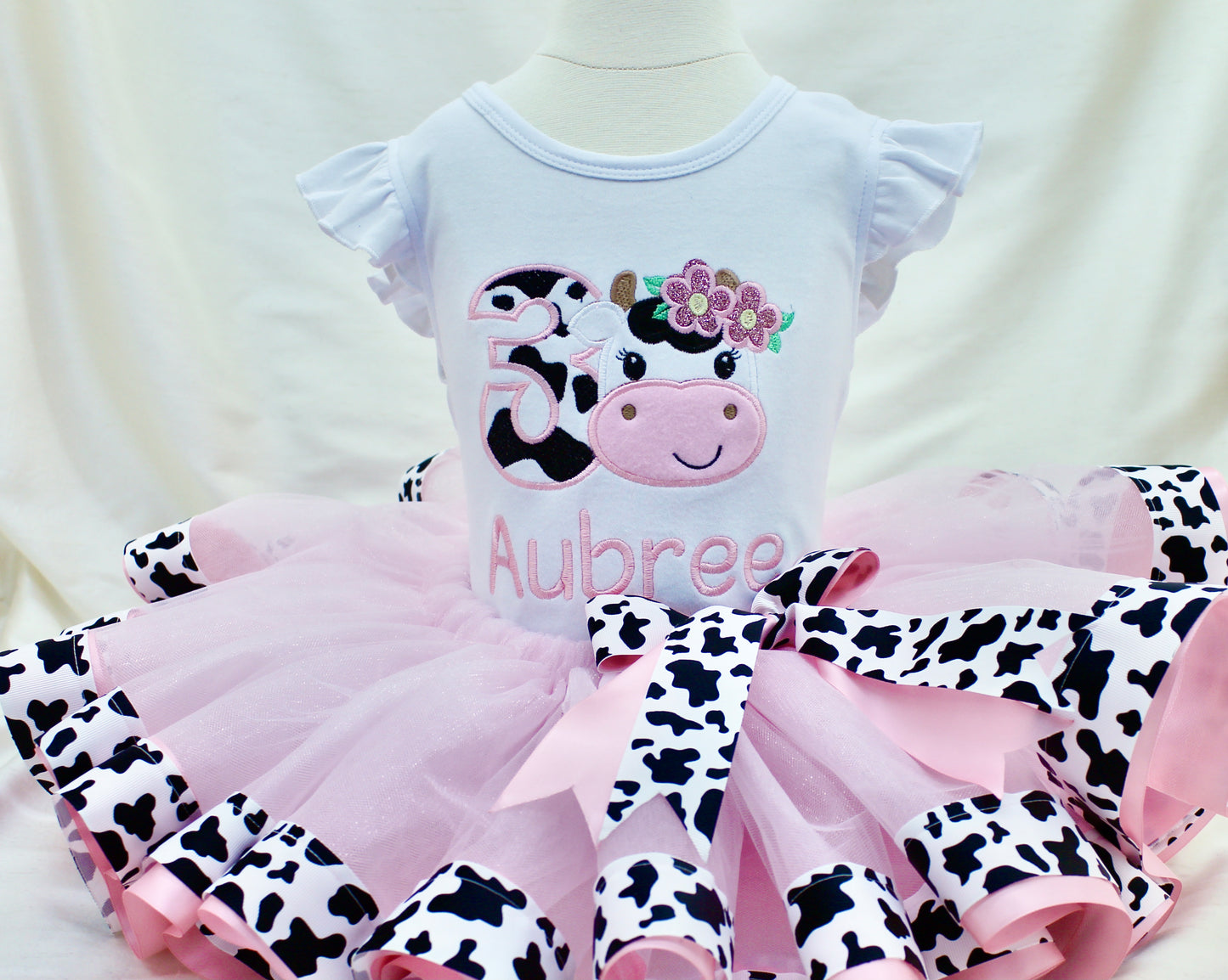 CUSTOM BIRTHDAY - Strawberry Milk Tutu & Shirt (Choose Any Age)