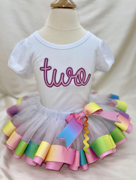 Rainbow Unicorn ANY AGE - Luxe Tutu & Tee